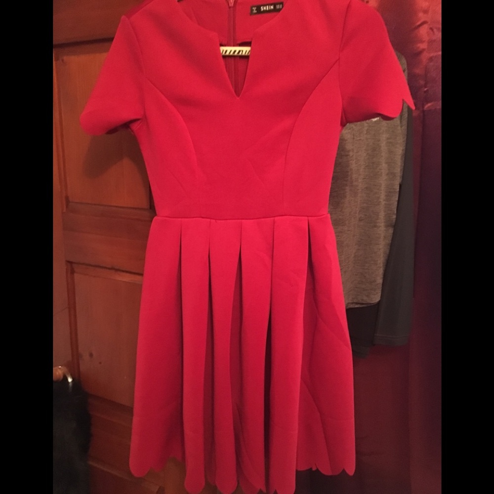 Shein red dress